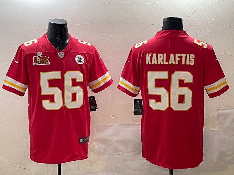 Men Kansas City Chiefs 56 Karlaftis Red Second generations Nike 2025 Vapor Limited NFL Jersey style 3